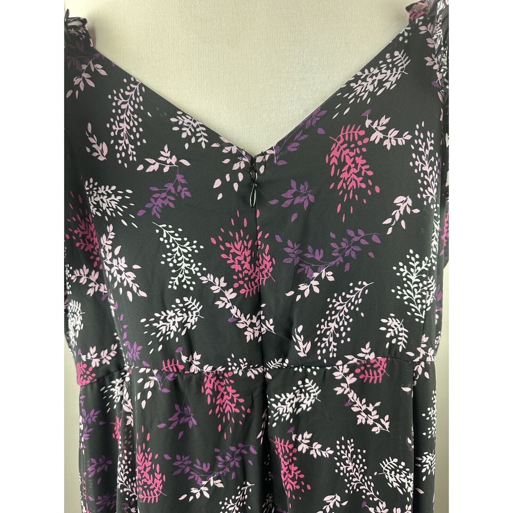 NWT Lane Bryant Floral Tiered Ruffle Off-The-Shoulder Maxi Dress Plus Size 24 P - Picture 13 of 16